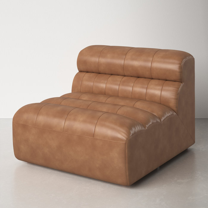 Anya Genuine Leather Slipper Chair & Reviews AllModern